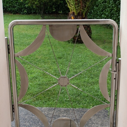 Cancello da giardino in acciaio inox