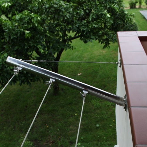 Braccio stendibiancheria in acciaio inox per balcone
